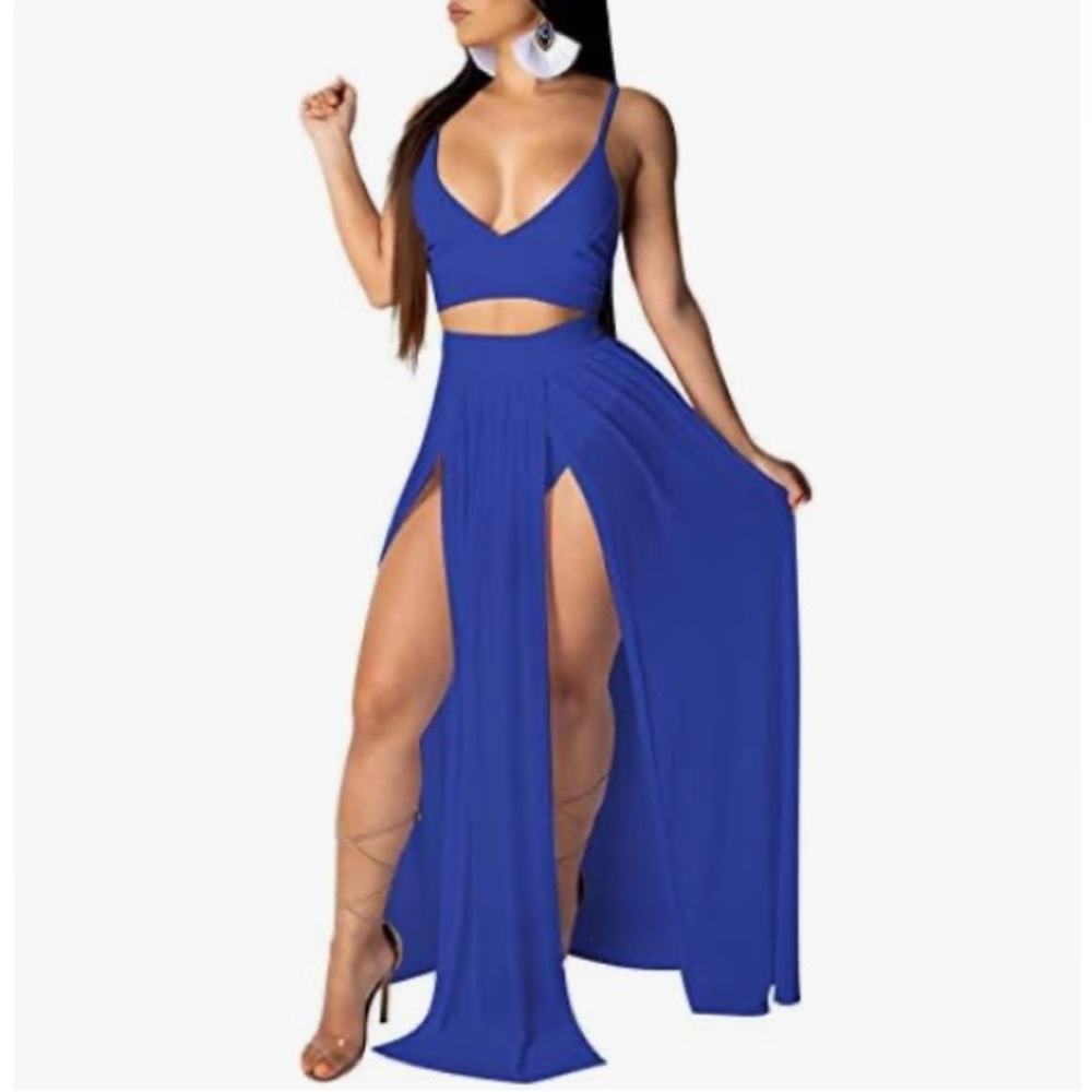 Rela Bota Women's Sexy Summer 2-Piece Maxi Chiffon Maxi Dress